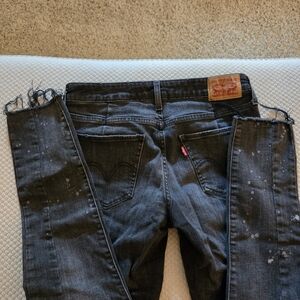 Levi's Charcoal Distressed Jeans